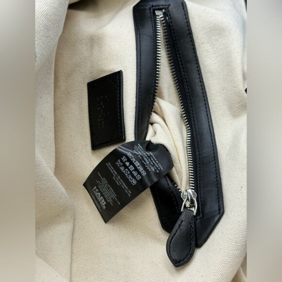 🆕 KARL LAGERFELD PARIS 🧿 NWT Black Ikonik 2.0 Tote Bag, Cartoon Karl Graphic - Picture 15 of 16